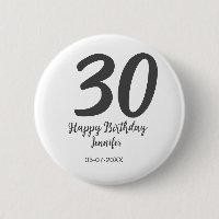 30års födelsedag lägg till svartårsmall för namn