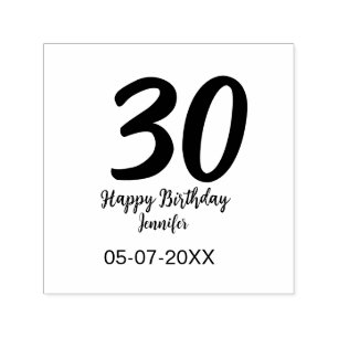 30års födelsedag lägg till svartårsmall för namn självfärgande stämpel