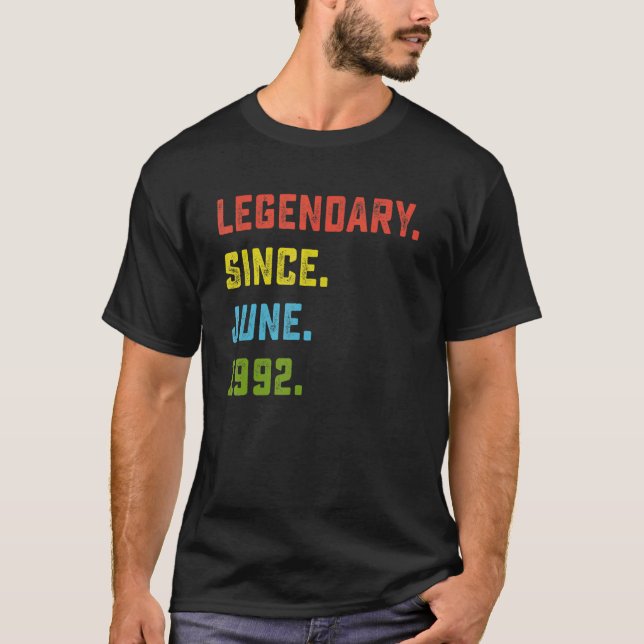 30års födelsedag Legendary sedan juni 1992 30 år T Shirt (Framsida)