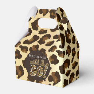 30års födelsedag Leopard Balloon Script Presentaskar