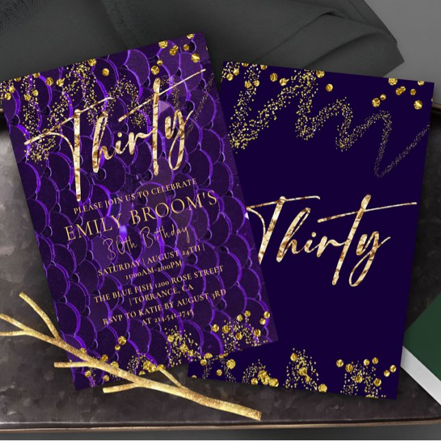 30års födelsedag Lila till inbjudan (Skapare uppladdad)