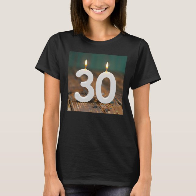 30års födelsedag ljus T-shirt (Framsida)
