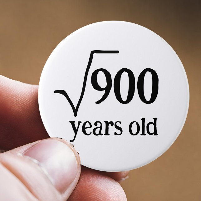 30års födelsedag lustig trettionde matematikrot knapp (Skapare uppladdad)