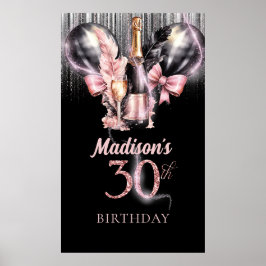 30års födelsedag Luxury Ro Vin Party Poster