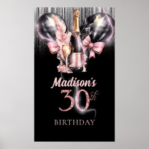 30års födelsedag Luxury Ro Vin Party Poster