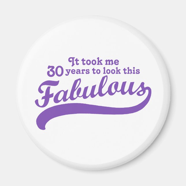 30års födelsedag magnet (Framsidan)