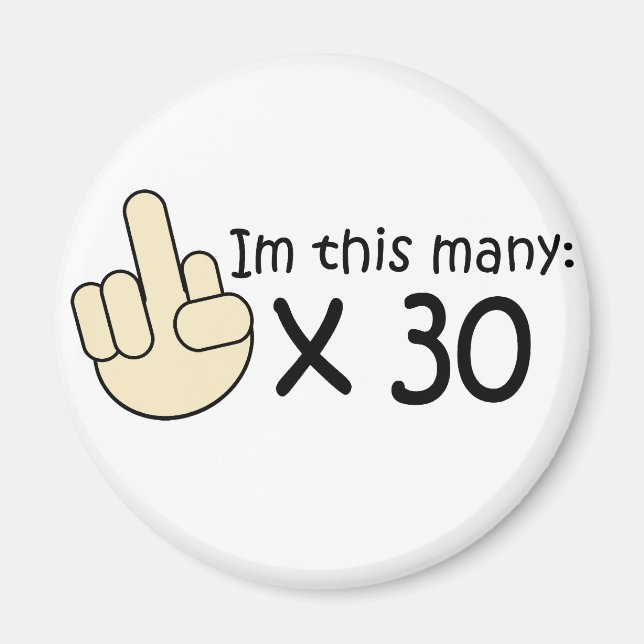 30års födelsedag magnet (Framsidan)