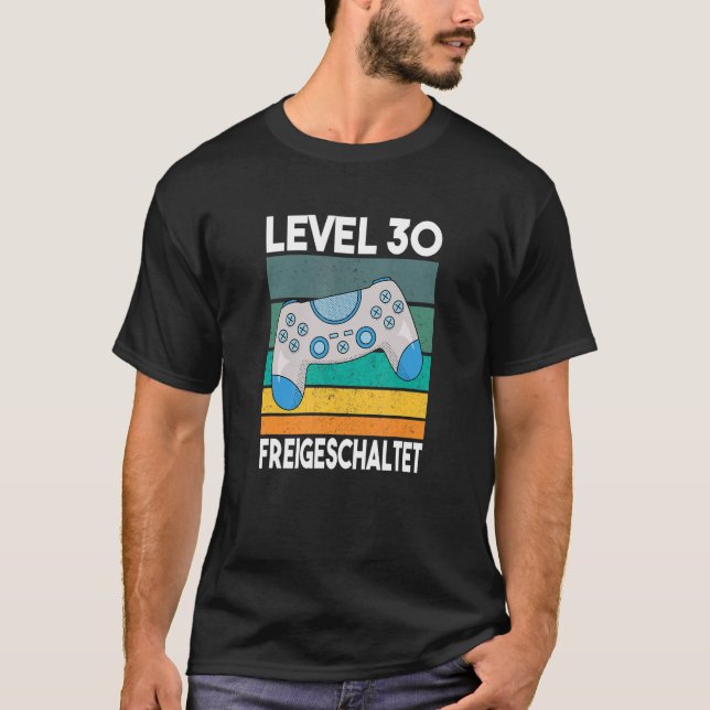 30års födelsedag Man 30 år Gamer Party-spel T Shirt (Framsida)