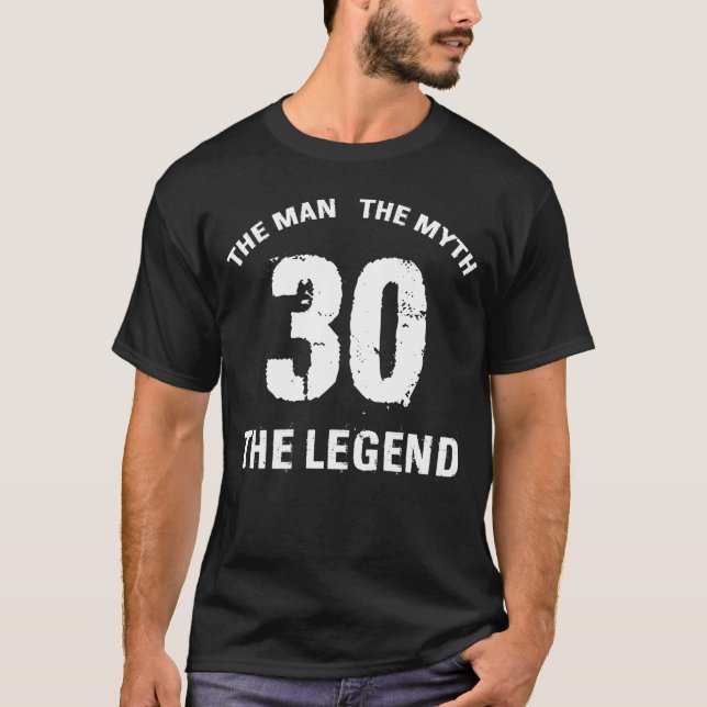 30års födelsedag Man Myth Legend T Shirt (Framsida)