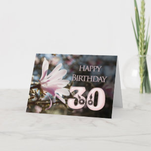 30års födelsedag med magnolia kort
