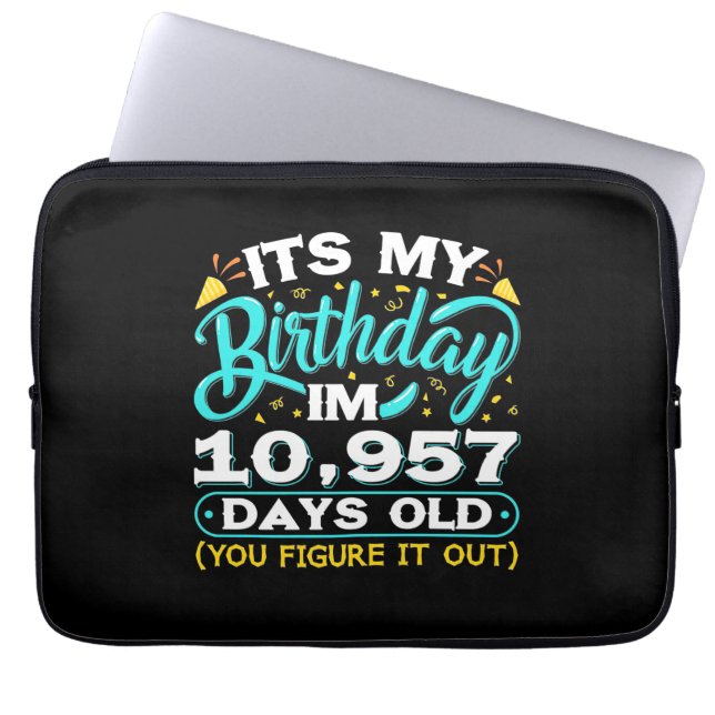 30års födelsedag | Min 30års födelsedag Laptop Fodral (Framsidan)