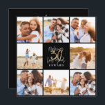30års födelsedag moderna fotosamlingar av svart oc<br><div class="desc">Inbjudan till 30års födelsedag moderna fotokollage för svart och guld. Modern text-design för skript. En del av en samling.</div>
