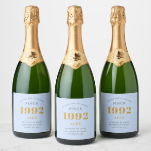 30års födelsedag Namn 1992 Blått Grått Elegant Chi