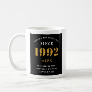 30års födelsedag Namn 1992 Svarta Guld Elegantens Kaffemugg