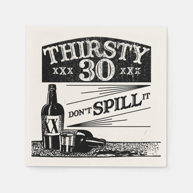 30års födelsedag Napkins Pappersservett (Framsidan)