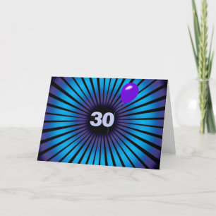 30års födelsedag Neon Optical Illusion Kort