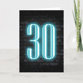 30års födelsedag Neon-signatur på Brick Kort