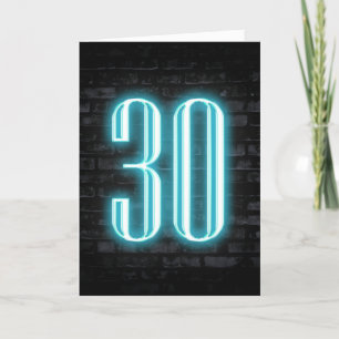 30års födelsedag Neon-signatur på Brick Kort