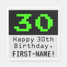 30års födelsedag - Nerdy/Geeky Stil "30" & Namn