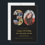 30års födelsedag nummer 30 Fotokollage Modern Blac Inbjudningar<br><div class="desc">Märk trettio år av underbara minnen och äventyr med den här fängslande 30års födelsedag Number Photo Collage. Den här mallen för anpassade är perfektens blandning av kreativitet och känslor, vilket gör att du kan skapa en verkligt minnesvärd gåva till din älskade speciella dag. Ta med dig det mesta av fantastiska...</div>