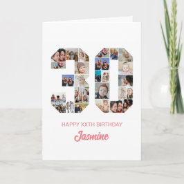 30års födelsedag nummer 30, Personlig för fotokoll Kort