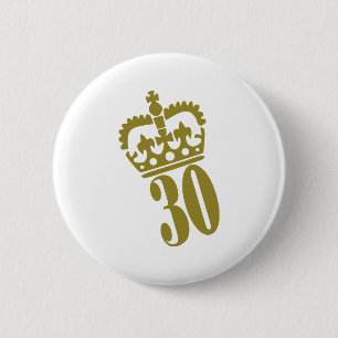 30års födelsedag - numrera - trettio knapp