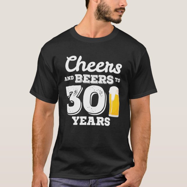 30års födelsedag och Öl 30 år trettio T Shirt (Framsida)