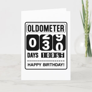 30års födelsedag Oldometer-kort Tack Kort