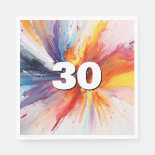 30års födelsedag Paint Blast Pappersservett