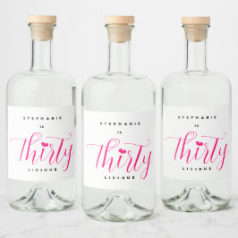 30års födelsedag Party 30 Trettio Rosor Spritflaskor Etikett