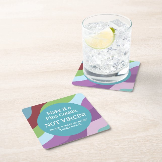 30års födelsedag Party 30 Vänd och trög Underlägg Papper Kvadrat (Insitu)