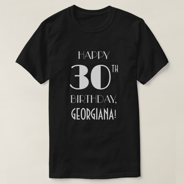 30års födelsedag Party - Art Deco Inspired look Sh T Shirt (Design framsida)