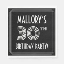 30års födelsedag Party: Art Deco Stil + eget namn