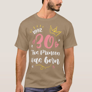 30års födelsedag Party Cake Krona Fairy Tale Princ T Shirt