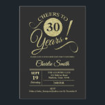30års födelsedag Party - Chalkboard Guld Inbjudningar<br><div class="desc">Inbjudan till partiet 30års födelsedag i Faux glitter guld och den svarta mönster i schalkboard. Enkel modern utformning,  perfekt för en elegant party. Skål till 30 år! Kan vara personlig i vilken ålder som helst! Berätta om du behöver anpassa dig ytterligare.</div>