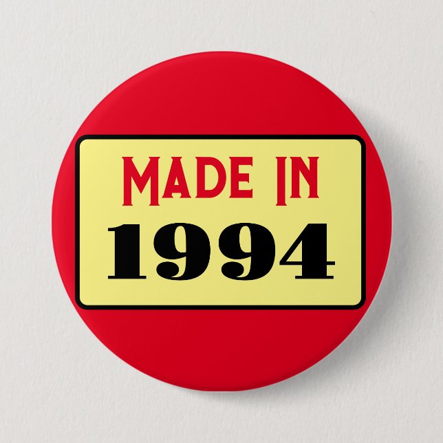 30års födelsedag party, född 1994, 30 stift knapp (Framsida)