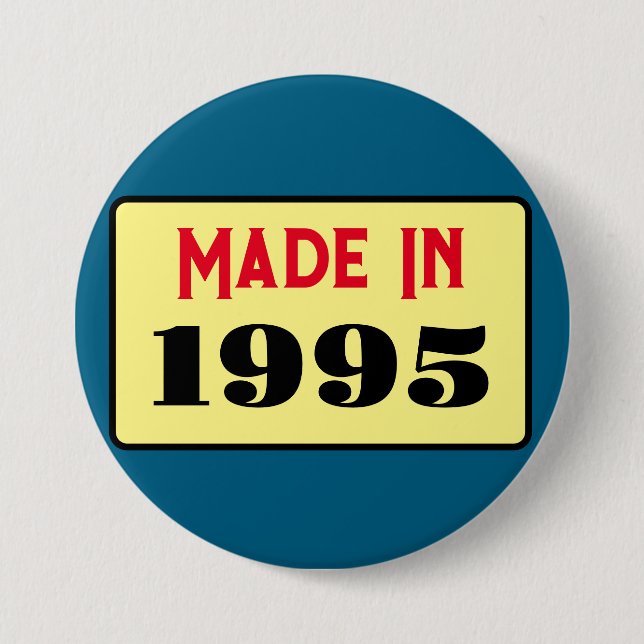 30års födelsedag party, född 1995, 30 stift knapp (Framsida)