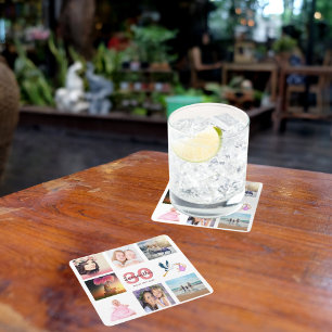 30års födelsedag party fotocollage namn underlägg papper kvadrat