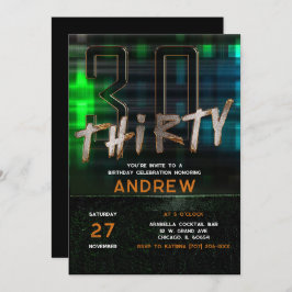 30års födelsedag Party Idéer för killar Inbjudningar