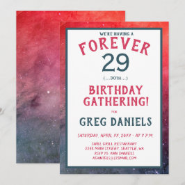 30års födelsedag Party Inbjudan - (för 29 år sedan