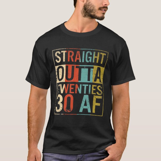 30års födelsedag Party Rakt ut 20 AF Di T Shirt (Framsida)