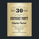 30års födelsedag Party - Retro Guld Black Inbjudningar<br><div class="desc">Inbjudan till 30års födelsedag-partiet. Elegantens reflexfolie av guld och svart design. Kan anpassas till vilken ålder som helst!</div>