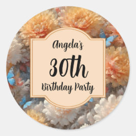 30års födelsedag Party Runt Klistermärke