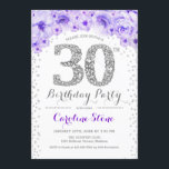 30ÅRS FÖDELSEDAG PARTY - SILVER  LILA INBJUDNINGAR<br><div class="desc">Utformning av Eleganten för inbjudan till 30års födelsedag i Faux glitter silver,  lila och vitt. Inbjudan till blommigt av snyggt med diamanter och ro. Perfekt för glam firande. Berätta om du behöver anpassa dig ytterligare.</div>