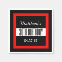 30års födelsedag Party Solid Färgad Square Ram VZ4