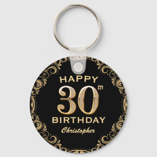 30års födelsedag Party, Svarta havet och Guld Glit Nyckelring