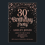 30års födelsedag Party - Svarta havet och Ro Guld Inbjudningar<br><div class="desc">Inbjudan till 30års födelsedag-partiet. Utformning av eleganten i svart och faux glitter ro guld. Innehåller typsnitt och konfiguration för snyggt av skript. Berätta om du behöver anpassningsbarnas ålder.</div>