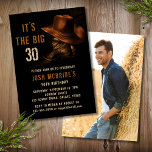 30års födelsedag Photo Rustic Cowboy Hat Boots Inbjudningar<br><div class="desc">30års födelsedag Photo Rustic Cowboy Hat Boots-inbjudan innehåller ett par lädercowboystövlar med hatt och din personlig 30års födelsedag-inbjudningsinformation nedan. lägg till ditt favoritfoto på andra sidan. Skapat av Evco Studio www.zazzle.com/store/evcostudio</div>