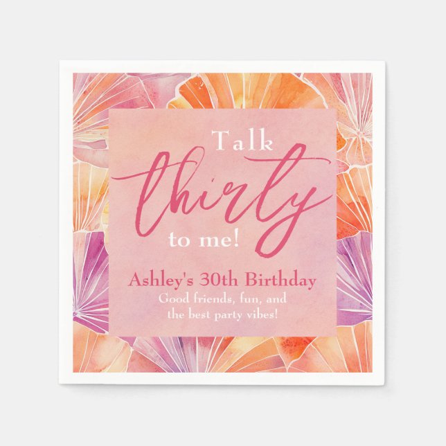 30års födelsedag pratar trettio med mig pappersservett (Framsidan)