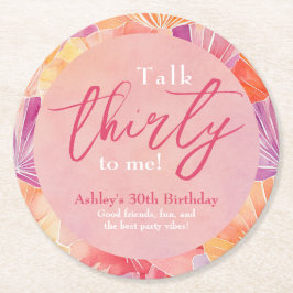 30års födelsedag pratar trettio med mig underlägg papper rund